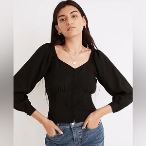 Madewell black blouse